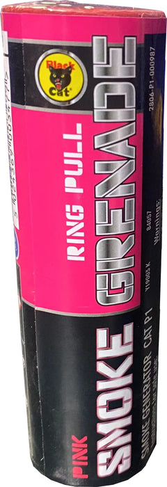 Pink Smoke Grenade Black Cat Fireworks Kingdom