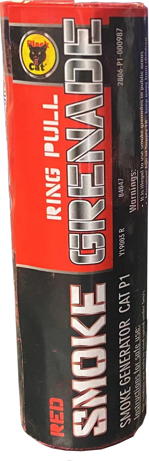 Red Smoke Grenade Black Cat Fireworks Kingdom